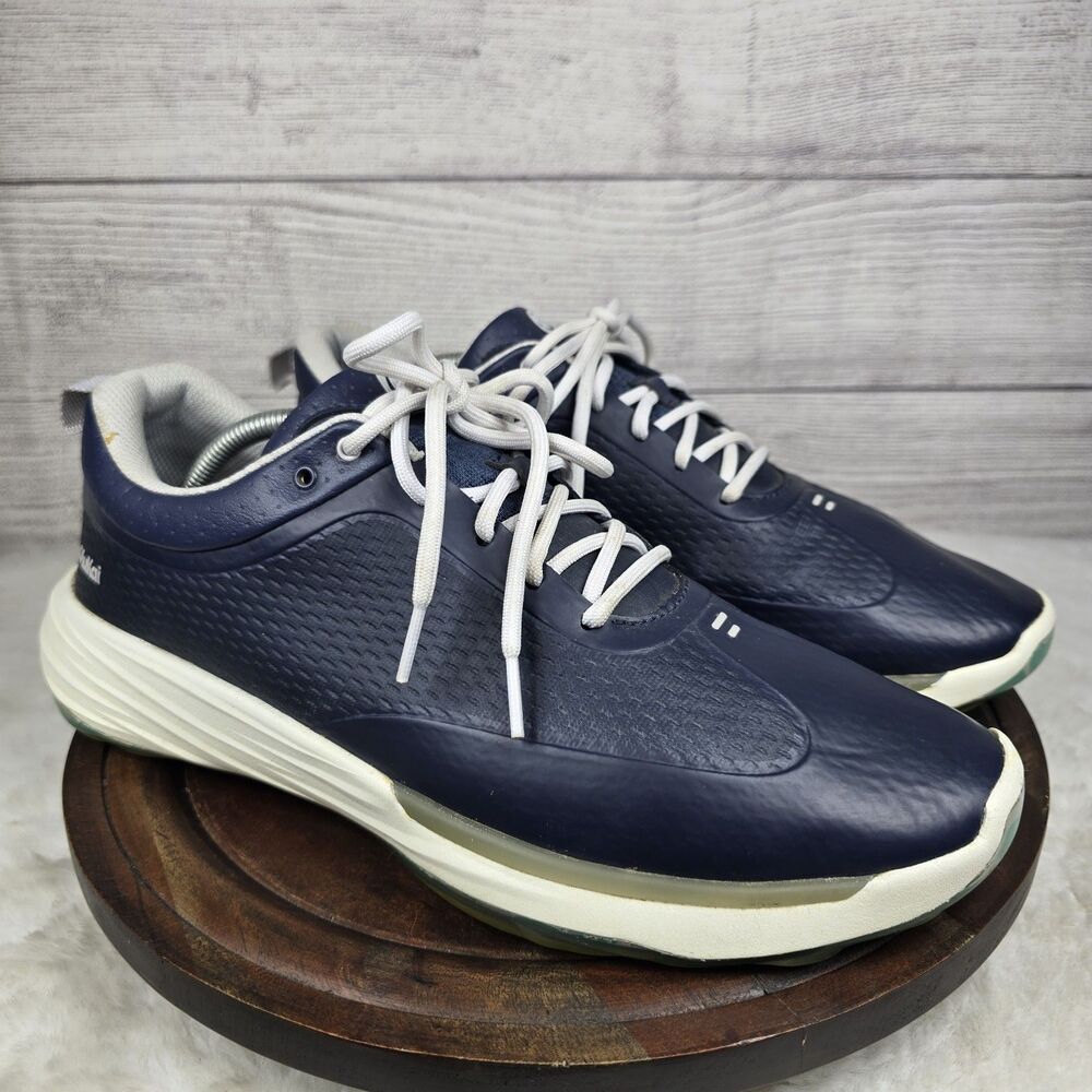 Olukai Golf Shoes Mens Sz 12 Makena WP Navy Athletic Spikeless Comfort Cleats